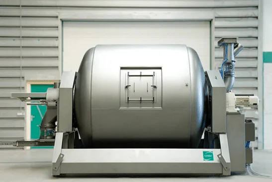 A Lindor rotary drum mixer
